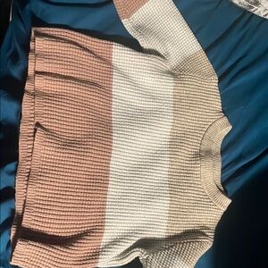 Colorblock Knit Crop Top